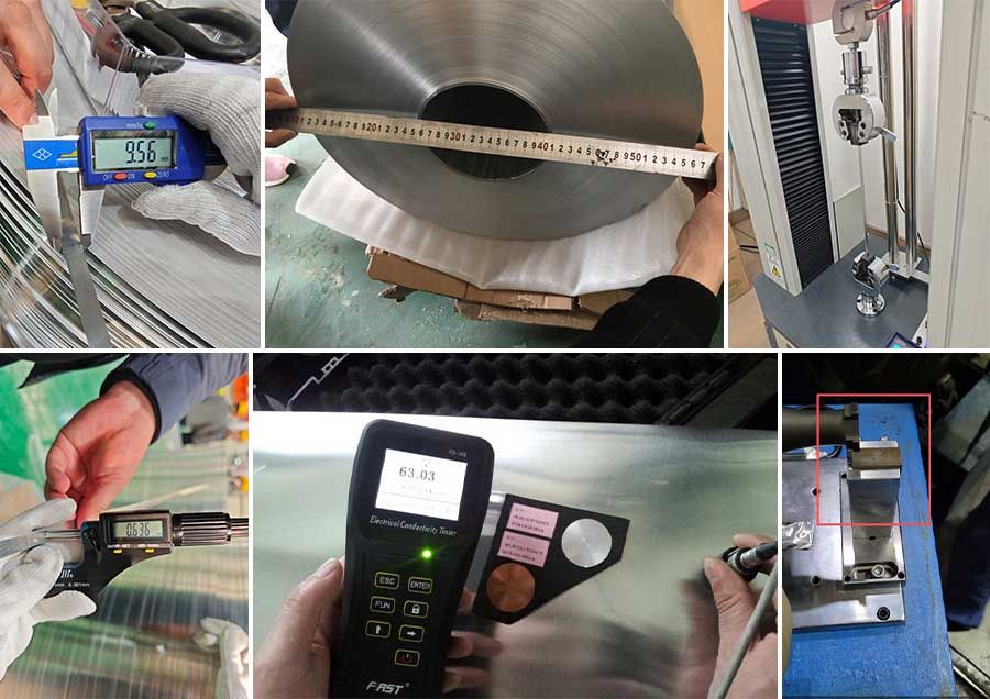 quality check of Aluminum Strip for Cable Armouring quality check of Aluminum Strip for Cable Armouring